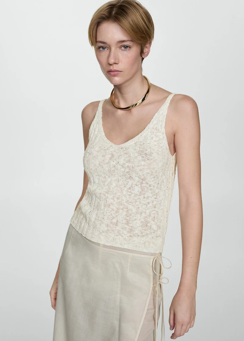 Knit strap top
