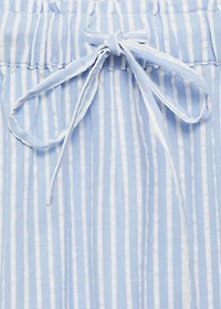 Embroidered striped pants