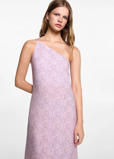 Printed asymmetrical dress