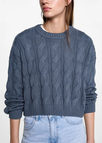 Braided knitted sweater