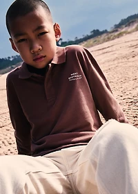 Polo shirt with embroidered detail