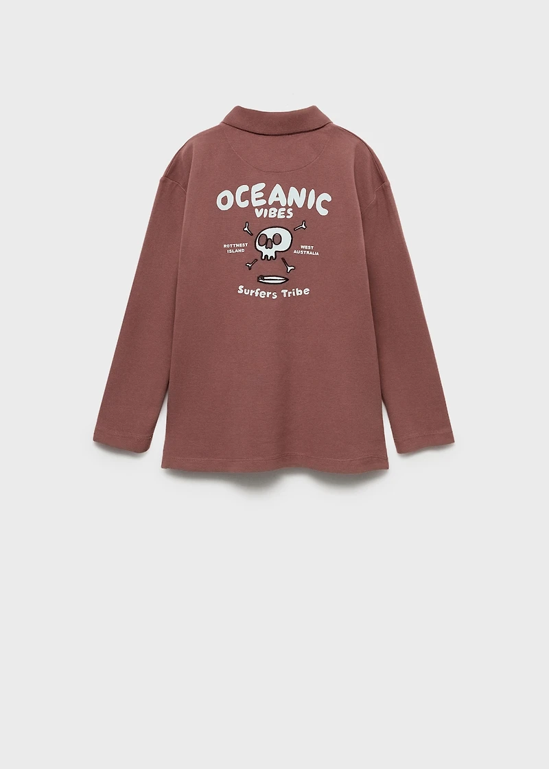 Polo shirt with embroidered detail