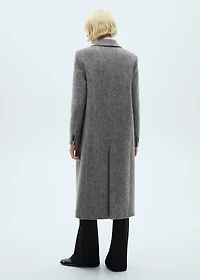 Flecked wool-blend coat