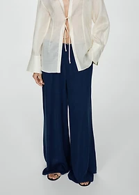 Lyocell pants with elastic waistband