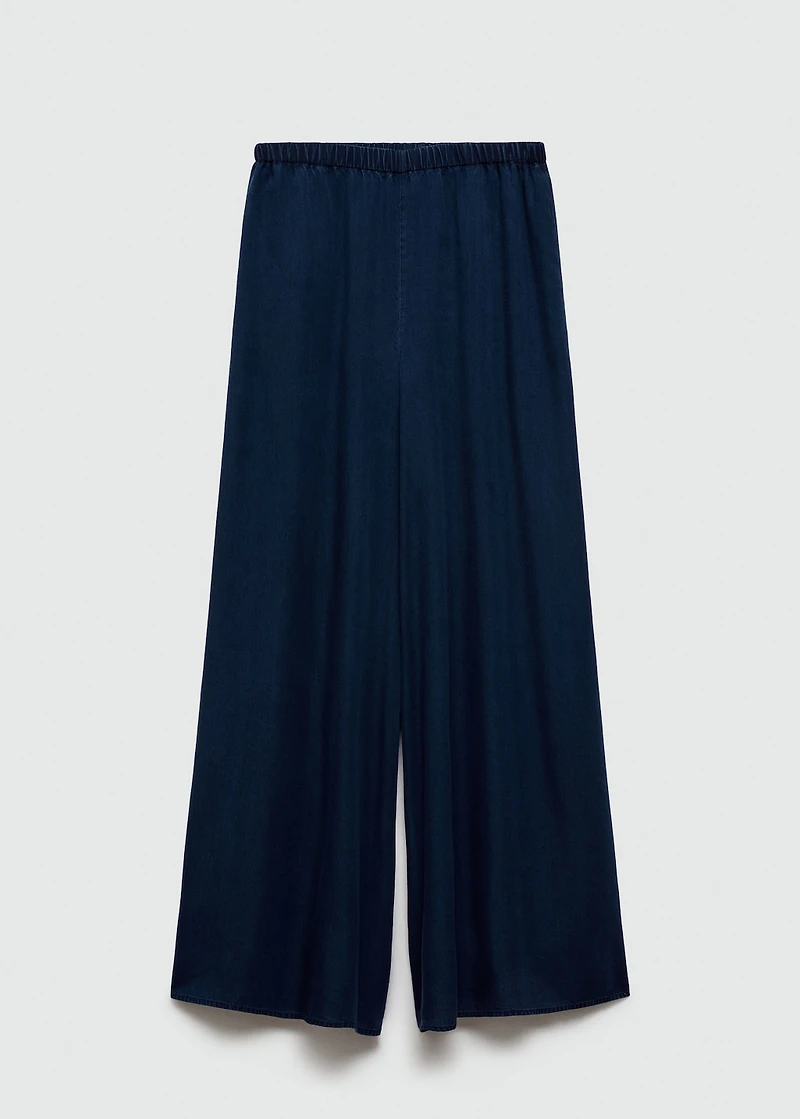 Lyocell pants with elastic waistband