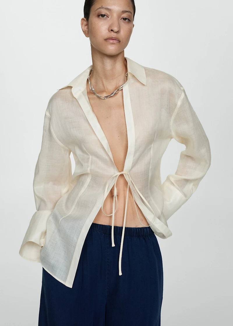 Lyocell pants with elastic waistband