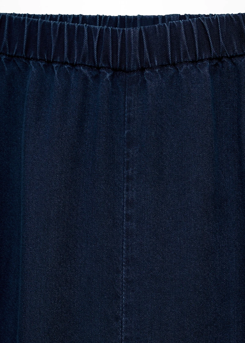 Lyocell pants with elastic waistband