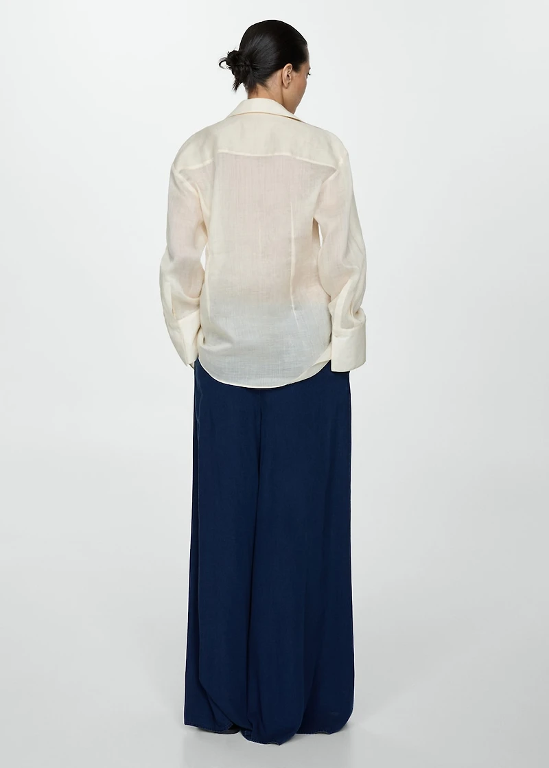 Lyocell pants with elastic waistband