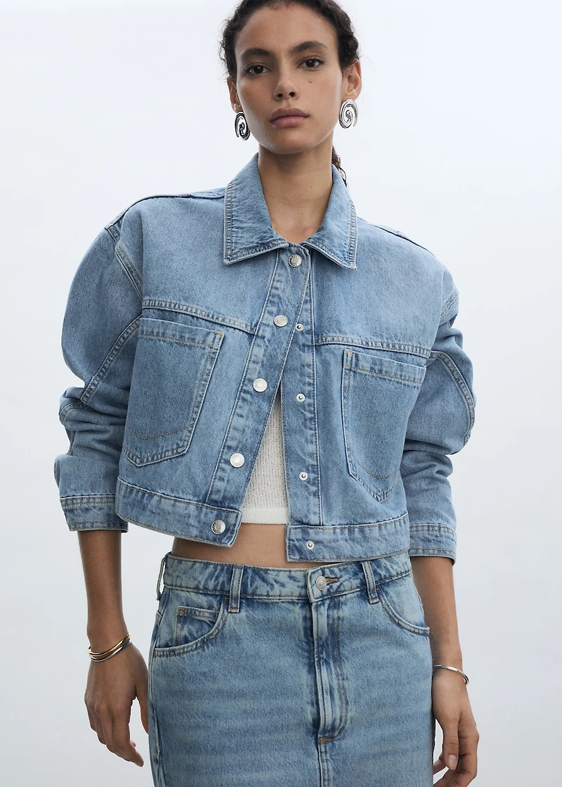 Pocketed denim jacket