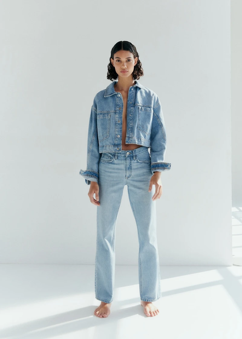 Pocketed denim jacket