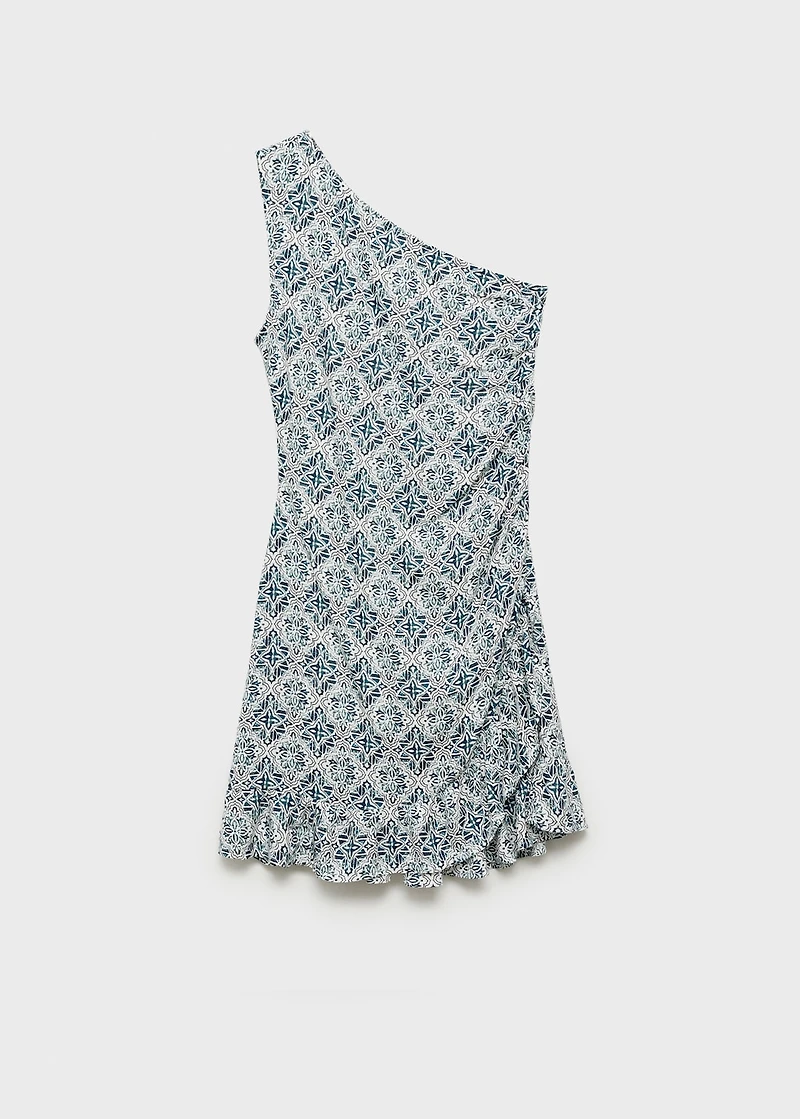 Printed asymmetrical dress