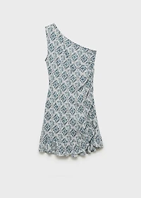 Printed asymmetrical dress