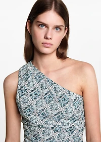Printed asymmetrical dress