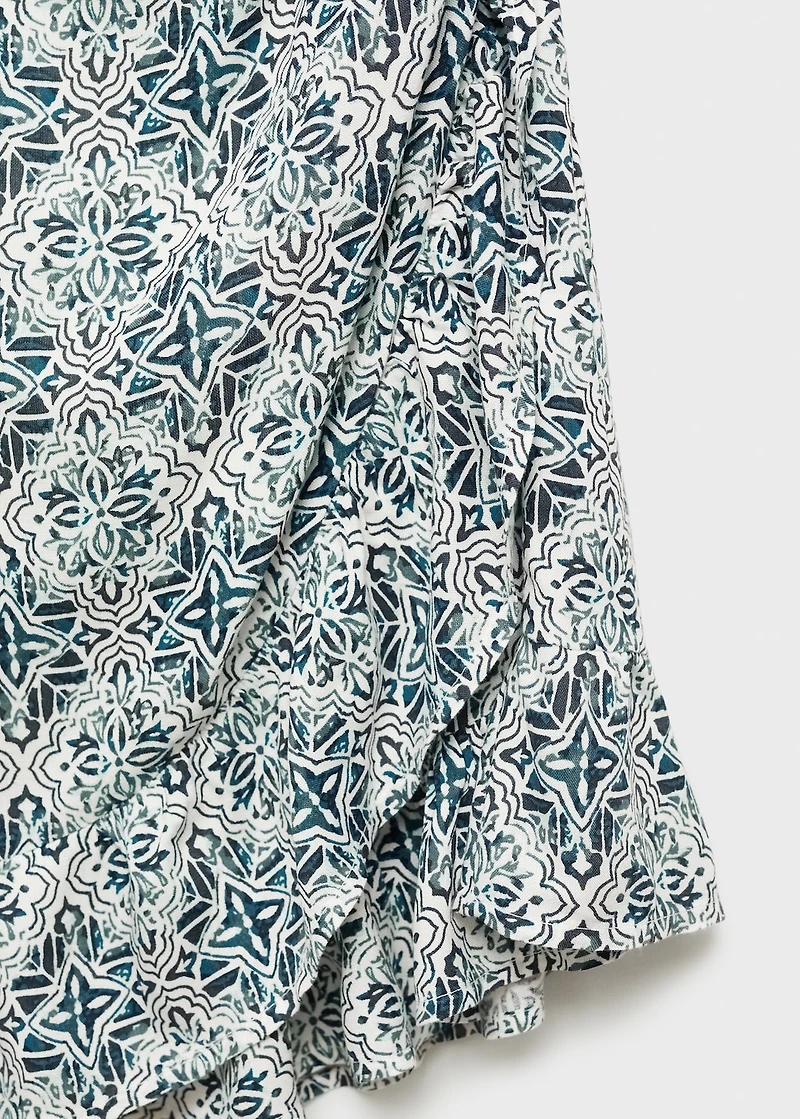 Printed asymmetrical dress