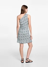 Printed asymmetrical dress