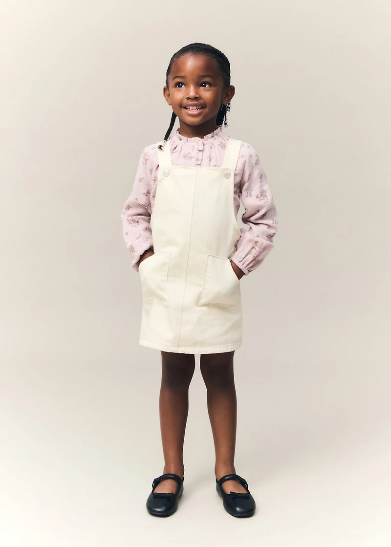 Short denim pinafore