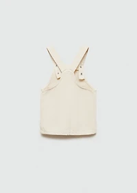 Short denim pinafore