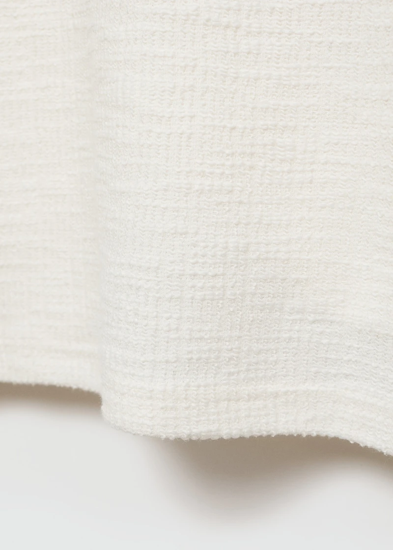 Patterned cotton polo shirt