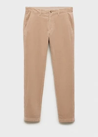 Corduroy slim-fit pants