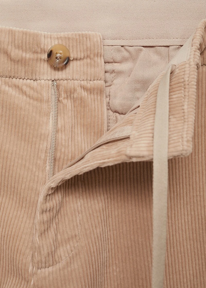 Corduroy slim-fit pants