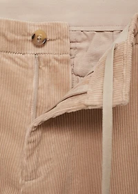 Corduroy slim-fit pants
