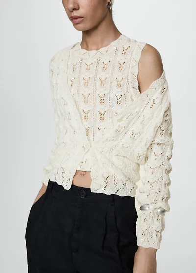 Crochet knitted cardigan