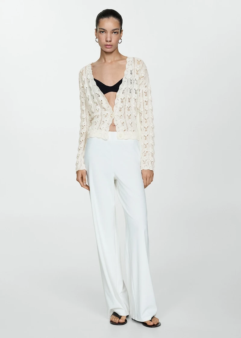 Crochet knitted cardigan