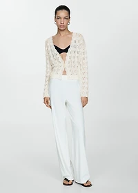 Crochet knitted cardigan