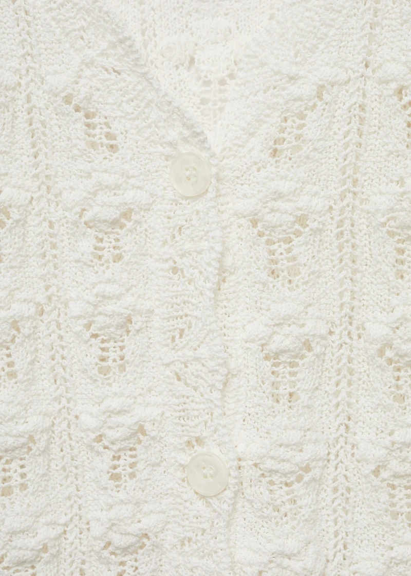 Crochet knitted cardigan