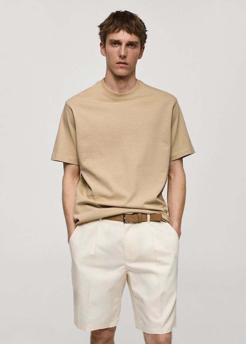 Basic 100% cotton relaxed-fit t-shirt