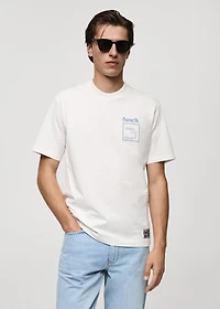 Regular fit printed cotton t-shirt