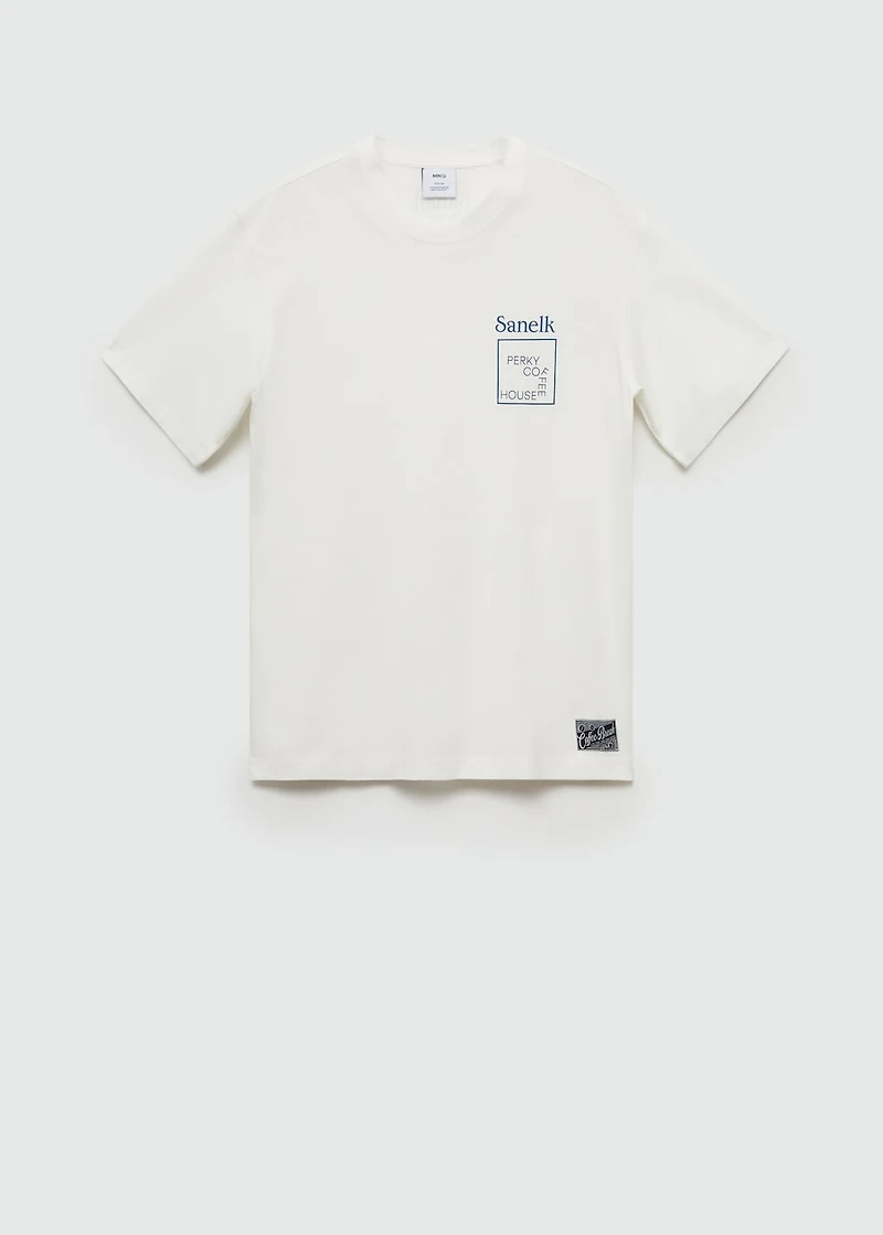 Regular fit printed cotton t-shirt