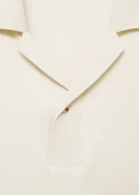 Regular-fit textured cotton polo shirt
