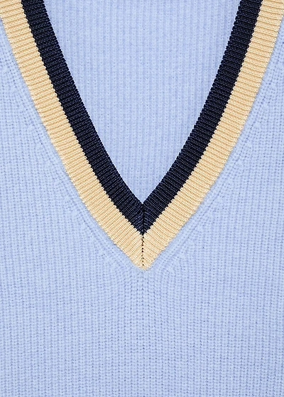 Contrast V-neck vest