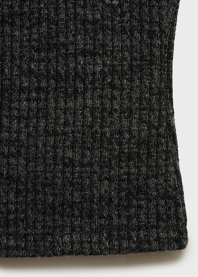 Top with turn-down neckline