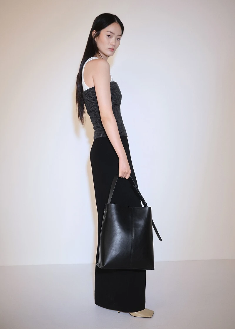 Top with turn-down neckline