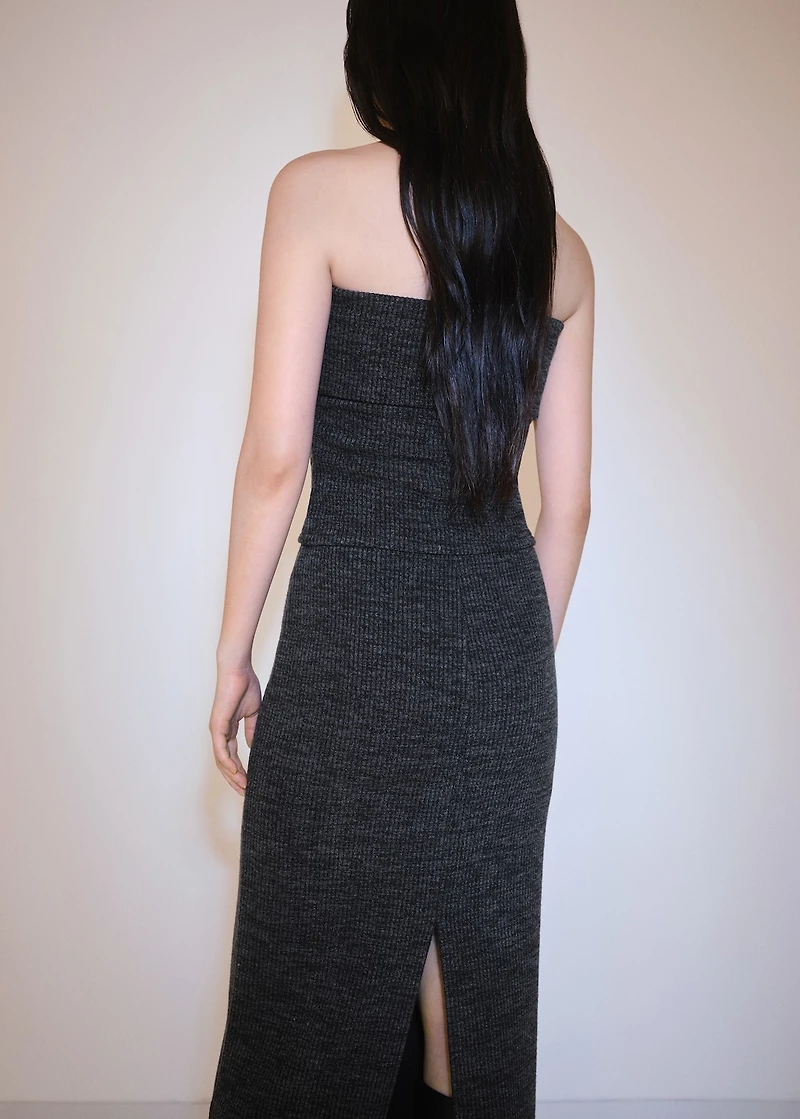 Top with turn-down neckline