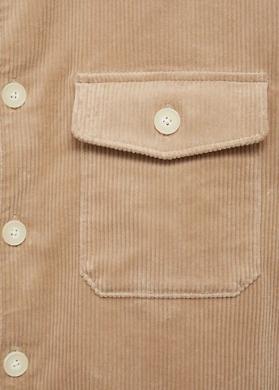 Corduroy overshirt with pockets