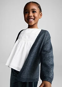 Lurex knitted cardigan