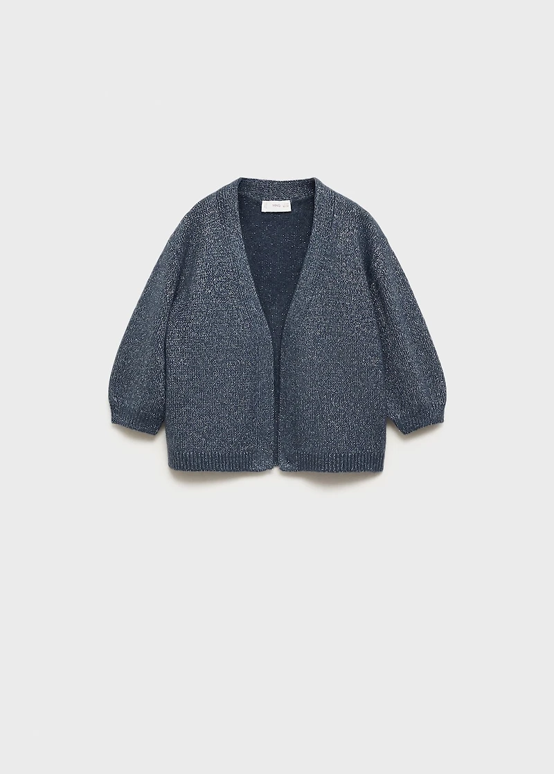 Lurex knitted cardigan