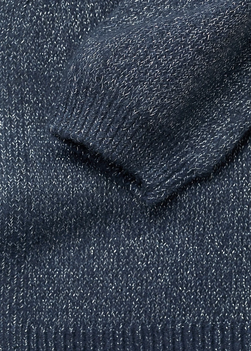 Lurex knitted cardigan