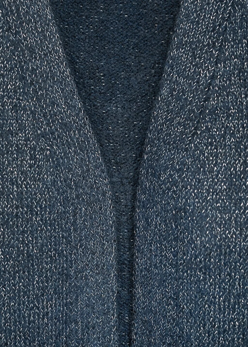 Lurex knitted cardigan