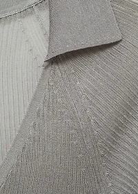 Semi-transparent polo neck t-shirt