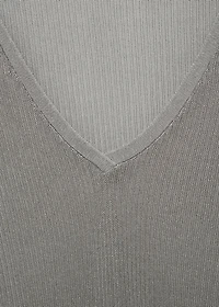 Semi-transparent polo neck t-shirt