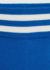 Striped knitted shorts