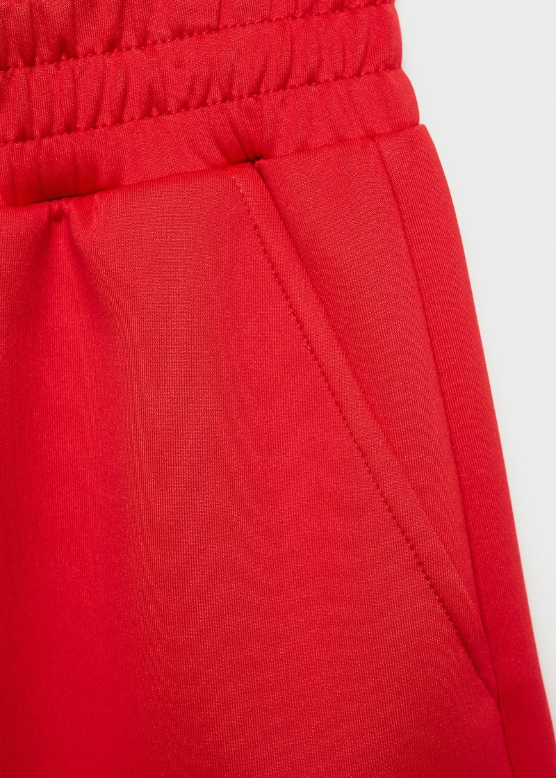 Straight shorts with contrasting trim