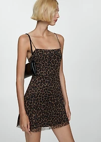 Short leopard-print dress