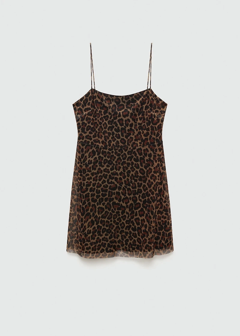 Short leopard-print dress