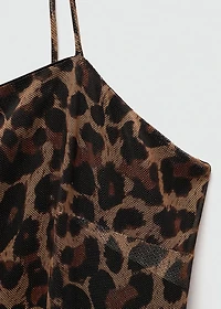 Short leopard-print dress