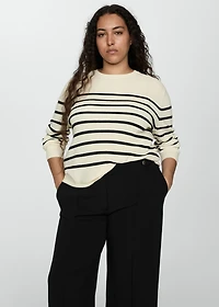 Buttons straight-fit pants